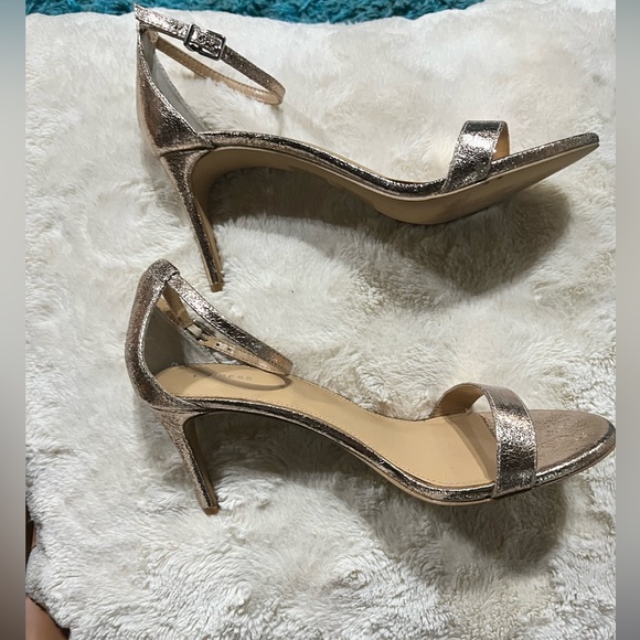 Express Rose Gold Ankle Strap Sandal - Picture 1 of 3
